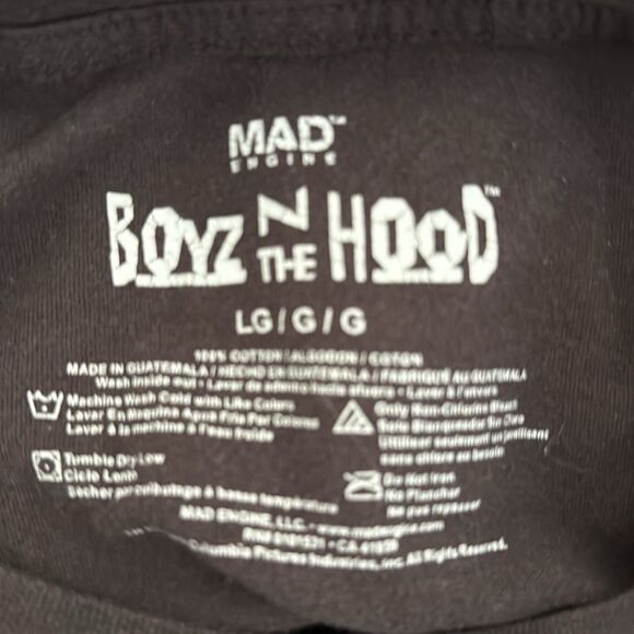 BOYZ N THE HOOD Shirt Womens Large Black Graphic Hip Hop Urban - Picture 5 of 8